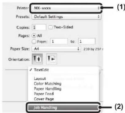 SHARP MX-C300W - Display the job handling screen. - 1