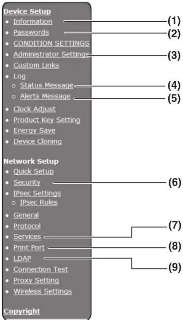 SHARP MX-C300W - ABOUT THE WEB PAGES (FOR THE ADMINISTRATOR) - 1