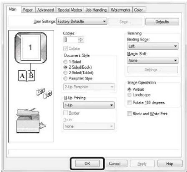 SHARP MX-C300W - Configure the settings and click the [OK] button. - 1