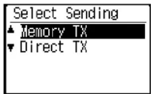 SHARP MX-C300W - Select "Memory TX" with the [▼or [ ]▲key and press the [OK] key. - 1