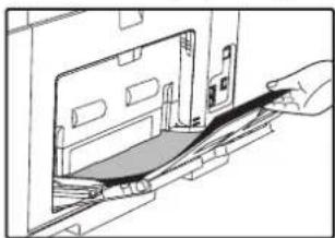SHARP MX-C300W - Insert the paper (print face down) all the way into the bypass tray. - 1