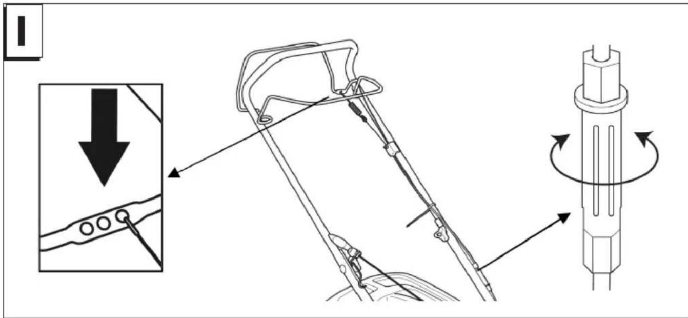 Technical diagram illustrating mechanical assembly steps with labeled components and directional arrows