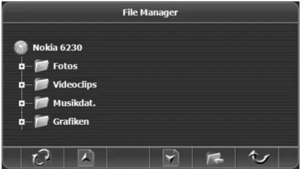 File Manager Nokia 6230 Fotos Videoclips Musikdat. Grafiken