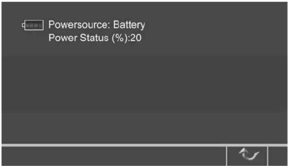 Powersource: Battery Power Status (%):20