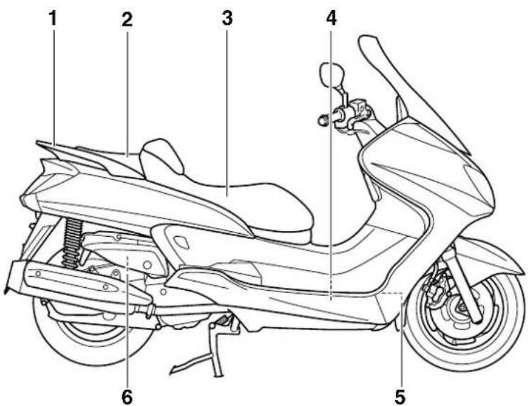 YAMAHA Majesty400 (2006) - Rechte Seitenansicht - 1