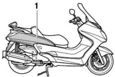 YAMAHA Majesty400 (2008) - Verkleidungsteile und Abdeckungen abnehmen und montieren - 2