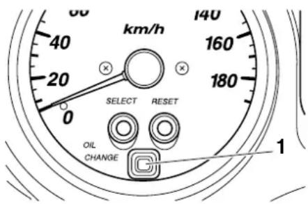 YAMAHA XP500 (2004) - Ölwechsel-Intervallanzeige zurückstellen - 1