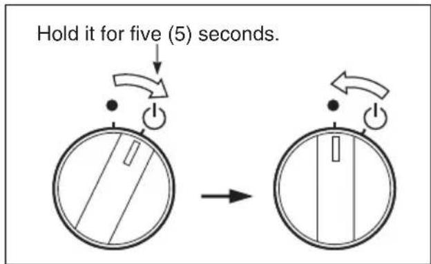 Hold it for five (5) seconds.