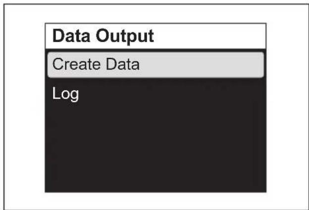 Data Output Create Data Log