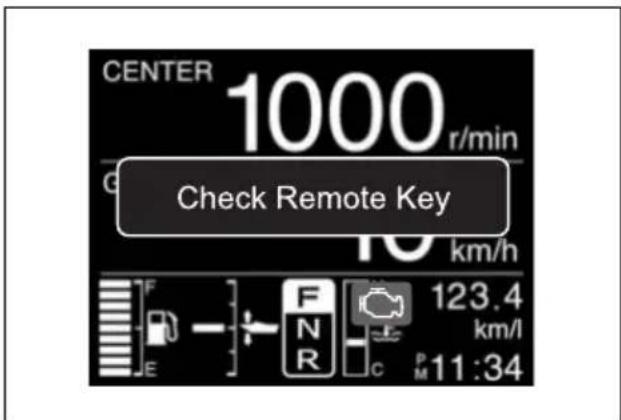 CENTER 1000 r/min Check Remote Key 10 km/h F E F R C 123.4 km/l P M 11:34