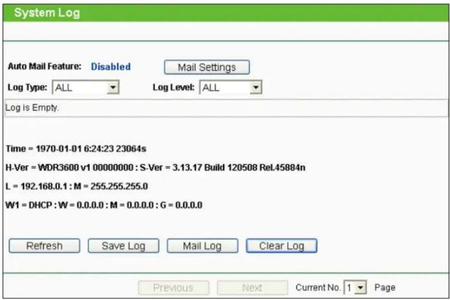 TP-LINK TL-WDR3600 - System Log - 1