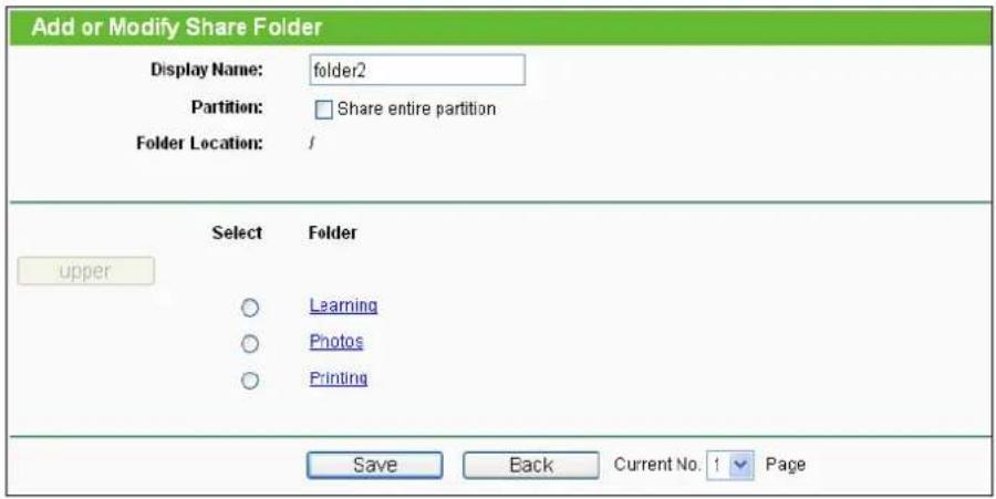 TP-LINK TL-WDR3600 - To add a new folder, follow the instructions below. - 1