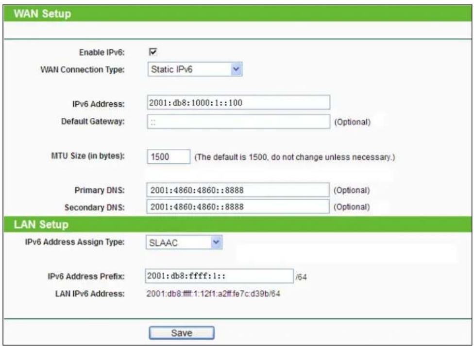 TP-LINK TL-WDR3600 - 2) Static IPv6 - 1