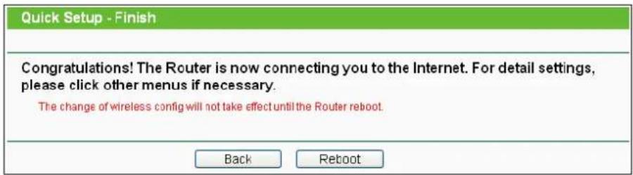 TP-LINK TL-WDR3600 - Then you will see the Finish page. - 2
