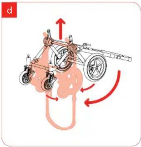Bugaboo Cameleon - step 2 folding the chassis and wheels - 2