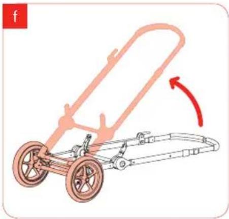 Bugaboo Cameleon - step 1 putting the chassis in the 2-wheel position - 2