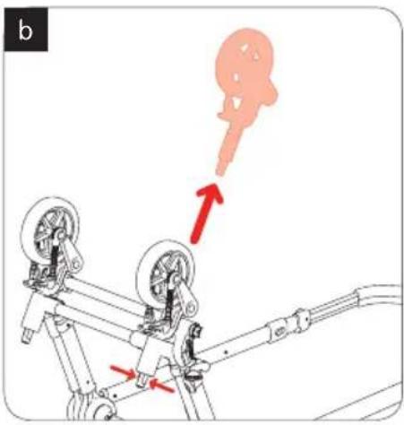 Bugaboo Cameleon - adjusting the swivel wheels - 1