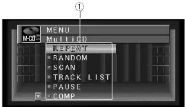 MENU MultiCD REPEAT ■ RANDOM ■ SCAN ■ TRACK LIST ■ PAUSE ■ COMP