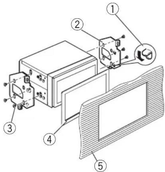 PIONEER AVH-P8450BT - ●Fasteningtheunittothefactoryradio-mountingbracket. - 2