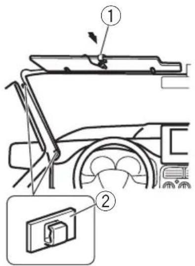 PIONEER AVH-P8450BT - 2Installthemicrophonecliponthesun visor. - 1