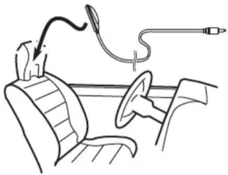 PIONEER AVH-P8450BT - 2Fixtheoptionalmicrophoneinthecenteroftheheadrestofthedriver'sseat, facingforward. - 1