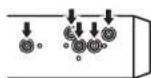 PIONEER DEH-1350MP - Determinetheappropriateposition wheretheholesonthebracketandthe sideoftheunitmatch. - 1