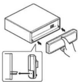 PIONEER DEH-P4850MP - Attaching the front panel - 1