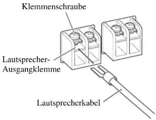 PIONEER GM-5000T - Schließen Sie die Lautsprecher-kabel an die Lautsprecherausgang-klemmen an. - 1