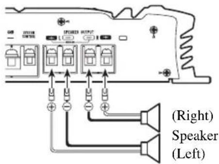 PIONEER GM-5000T - Connecting the Speaker wires - 1