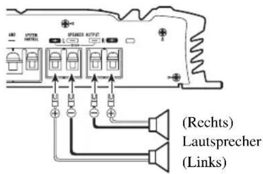 PIONEER GM-5000T - Anschließen der Lautsprecherkabel - 1