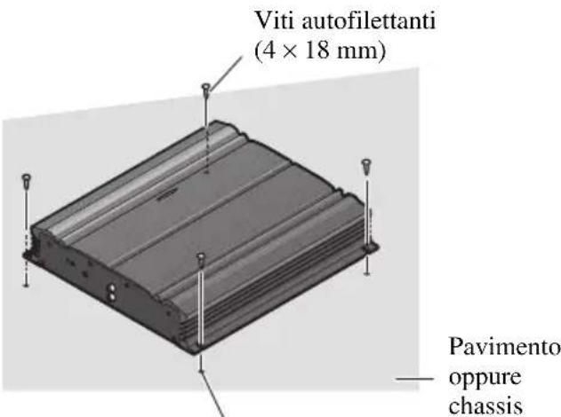 PIONEER GM-5000T - Esempio dell'installazione sul pavimento oppure sullo chassis - 1