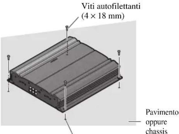 PIONEER GM-6000F - Esempio dell'installazione sul pavimento oppure sullo chassis - 1