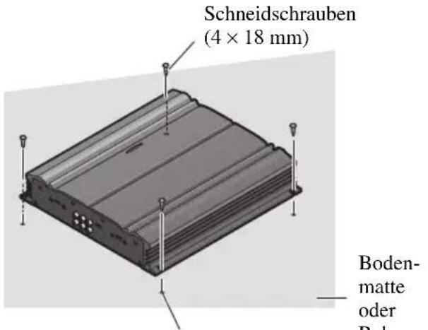 PIONEER GM-6000F - Beispiel eines Einbaus auf einer Bodenmatte oder auf dem Rahmen - 1