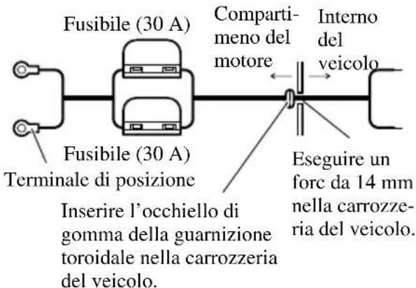 PIONEER GM-7100M - Far passare il cavo della batteria dal vano motore all'interno dell'abitacolo. - 1