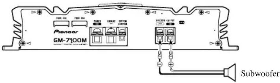 PIONEER GM-7100M - Anschließen der Lautsprecherkabel - 1