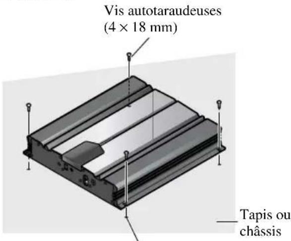 PIONEER GM-7100M - Exemple d'installation sur le tapis de sol ou sur le châssis - 1