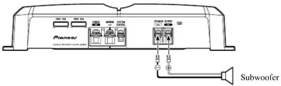 PIONEER GM-7300M - Aansluiten van de luidsprekerdraden - 1