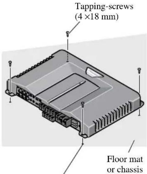 PIONEER GM-D515 - Example of installation on the floor mat or on the chassis - 1
