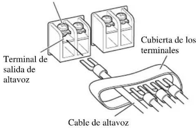 PIONEER GM-X362 - Conecte los cables de altavoz al terminal de salida de altavoz. - 1