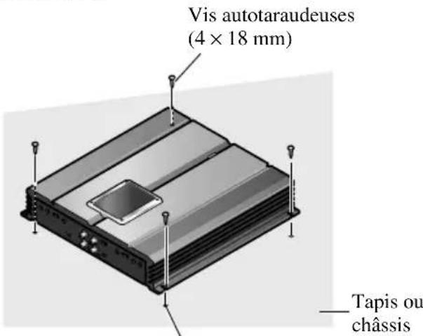 PIONEER PRS-A700 - Exemple d'installation sur le tapis de sol ou sur le châssis - 1