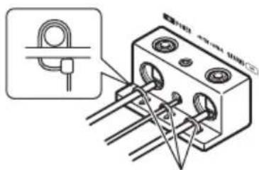 PIONEER PRS-D1200SPL - Die Kabelbinder in die Schlitze geben und um die Kabel winden. - 1