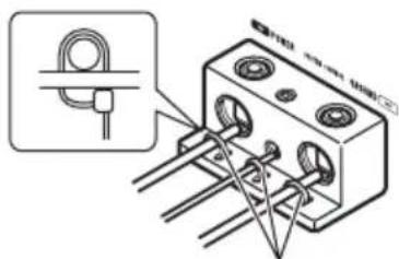 PIONEER PRS-D1200SPL - Doe de draadbinders in de sleuven en wikkel de draadbinders om de draden. - 1