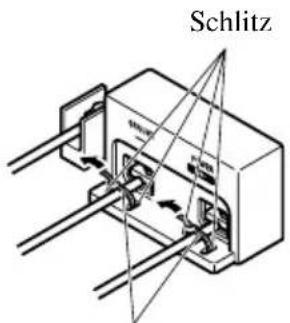 PIONEER PRS-D3000SPL - Die Kabelbinder in die Schlitze geben und um die Kabel winden. - 1