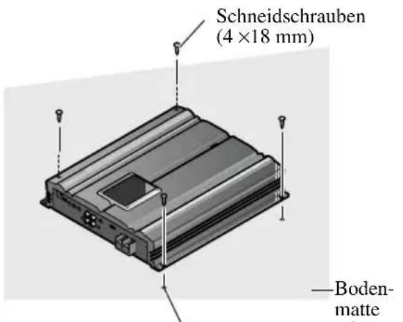 PIONEER PRS-D3000SPL - Beispiel eines Einbaus auf einer Bodenmatte oder auf dem Rahmen - 1