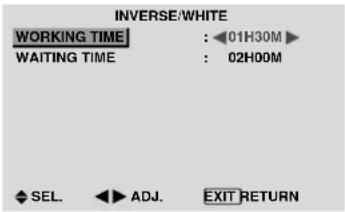 PIONEER PDP-42MVE1 - Setting the time for INVERSE/WHITE - 1