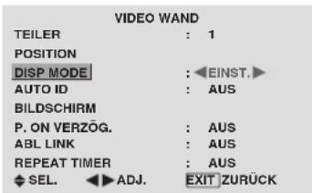 PIONEER PDP-42MVE1 - ■ VIDEO WAND POSITION-Einstellungen - 1