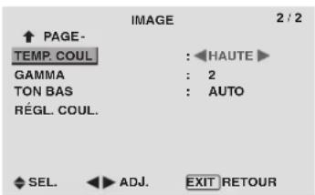 PIONEER PDP-42MVE1 - Réglage de la température de couleur - 1