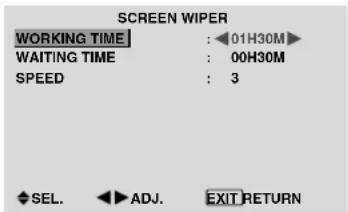 PIONEER PDP-42MVE1 - Setting the time for SCREEN WIPER - 1