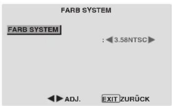 PIONEER PDP-42MVE1 - Farb System Einstellungsmenü Einstellung des Videosignalformats - 1
