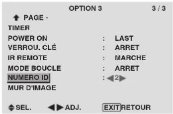 PIONEER PDP-42MVE1 - Réglage du numéro d'identification (Numéro ID) - 1